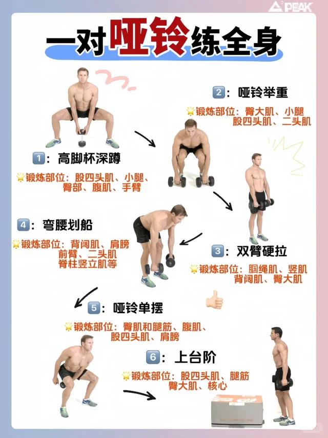 啞鈴塑形，九個(gè)動(dòng)作，全身鍛煉的完美指南，啞鈴塑形，全身鍛煉的九大完美動(dòng)作指南