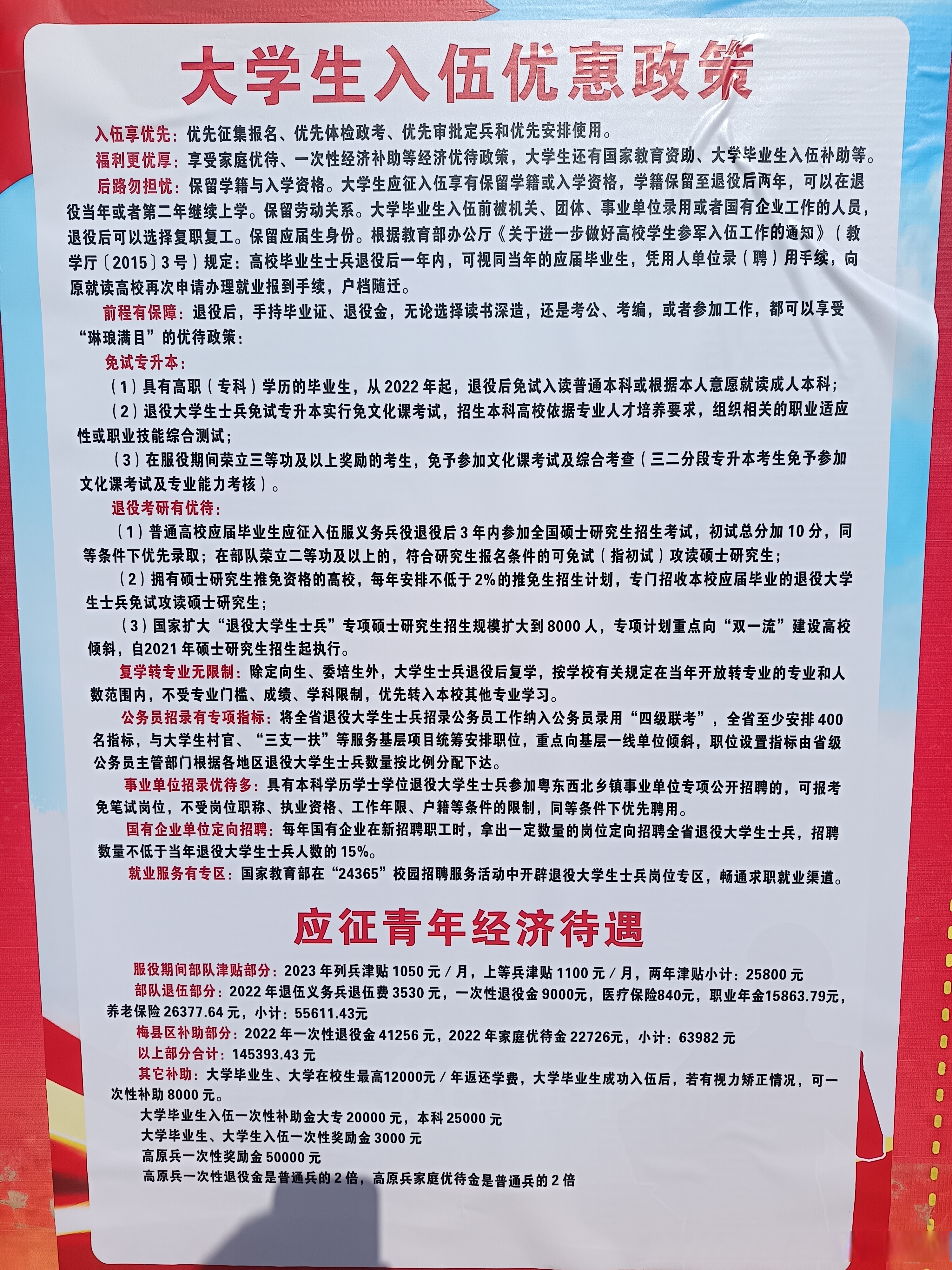 大學(xué)生參軍入伍的四大優(yōu)惠政策，大學(xué)生參軍入伍的四大優(yōu)惠政策詳解