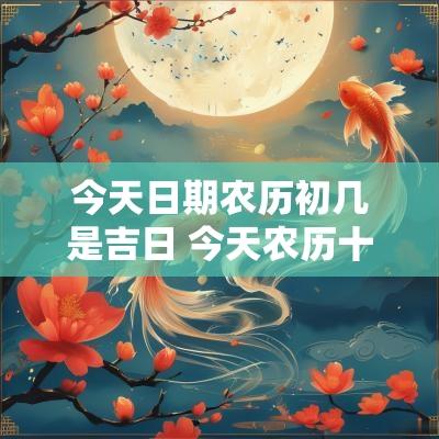 今天是初幾——探尋農(nóng)歷的魅力與意義，農(nóng)歷初探，探尋日子的魅力與意義——今天是初幾？