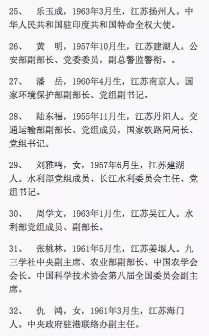 江蘇籍現(xiàn)任上將名單，江蘇籍現(xiàn)任上將名單揭秘