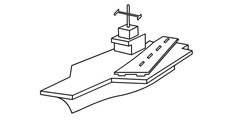 航天母艦簡筆畫