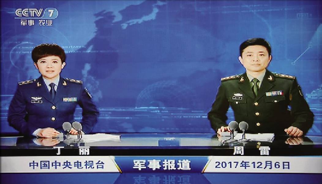 中央軍事頻道主持人逗號，聲音與影像的完美結(jié)合，中央軍事頻道主持人逗號，聲畫合一的完美結(jié)合