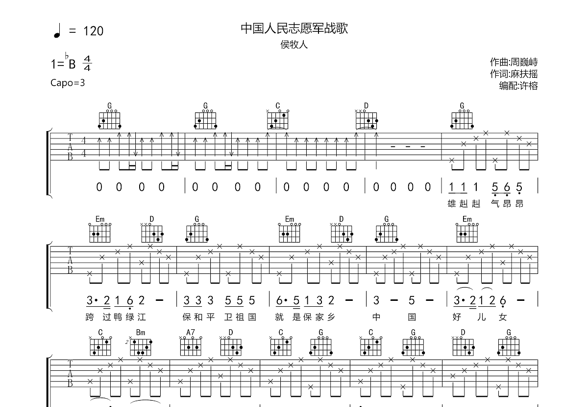 中國(guó)人民志愿軍軍歌伴奏C調(diào)，歷史旋律與現(xiàn)代演繹，中國(guó)人民志愿軍軍歌伴奏，歷史旋律與現(xiàn)代演繹的交融