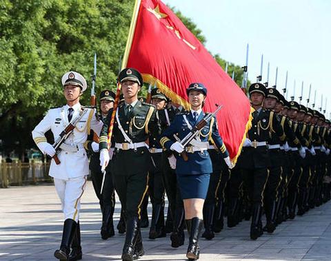 三軍儀仗隊圖片霸氣卡通動漫展現的榮耀與力量，三軍儀仗隊圖片展現榮耀與力量的霸氣卡通動漫風采