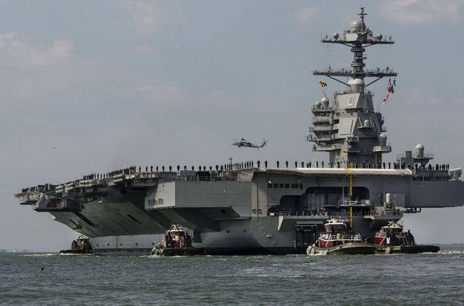 福特級航空母艦五號艦，新時代的海上巨無霸，福特級航空母艦五號艦，新時代海上巨無霸亮相